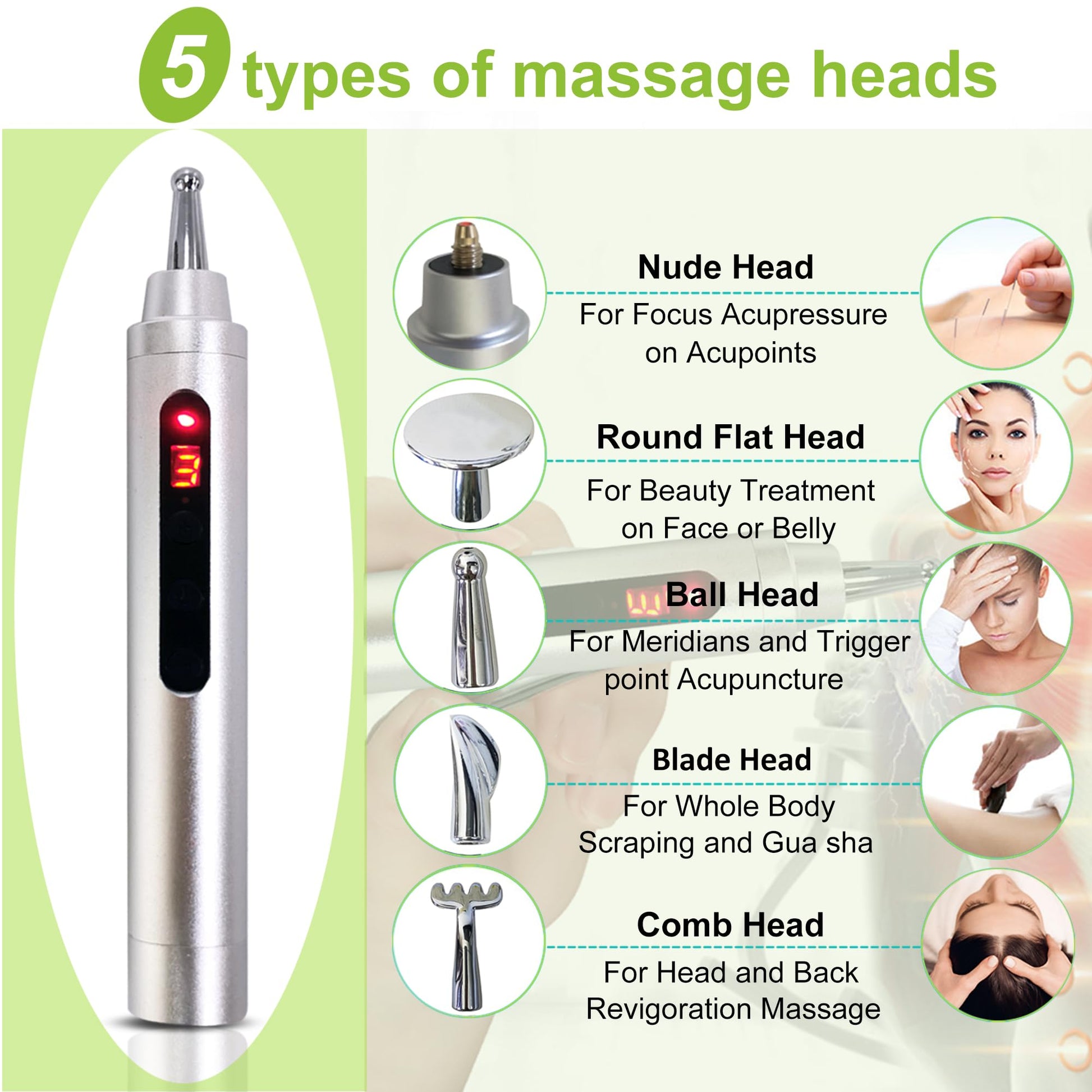 Global Care Market Meridians Energy Pen - Electronic Meridian Acupuncture Massage Pen - AB Mystery