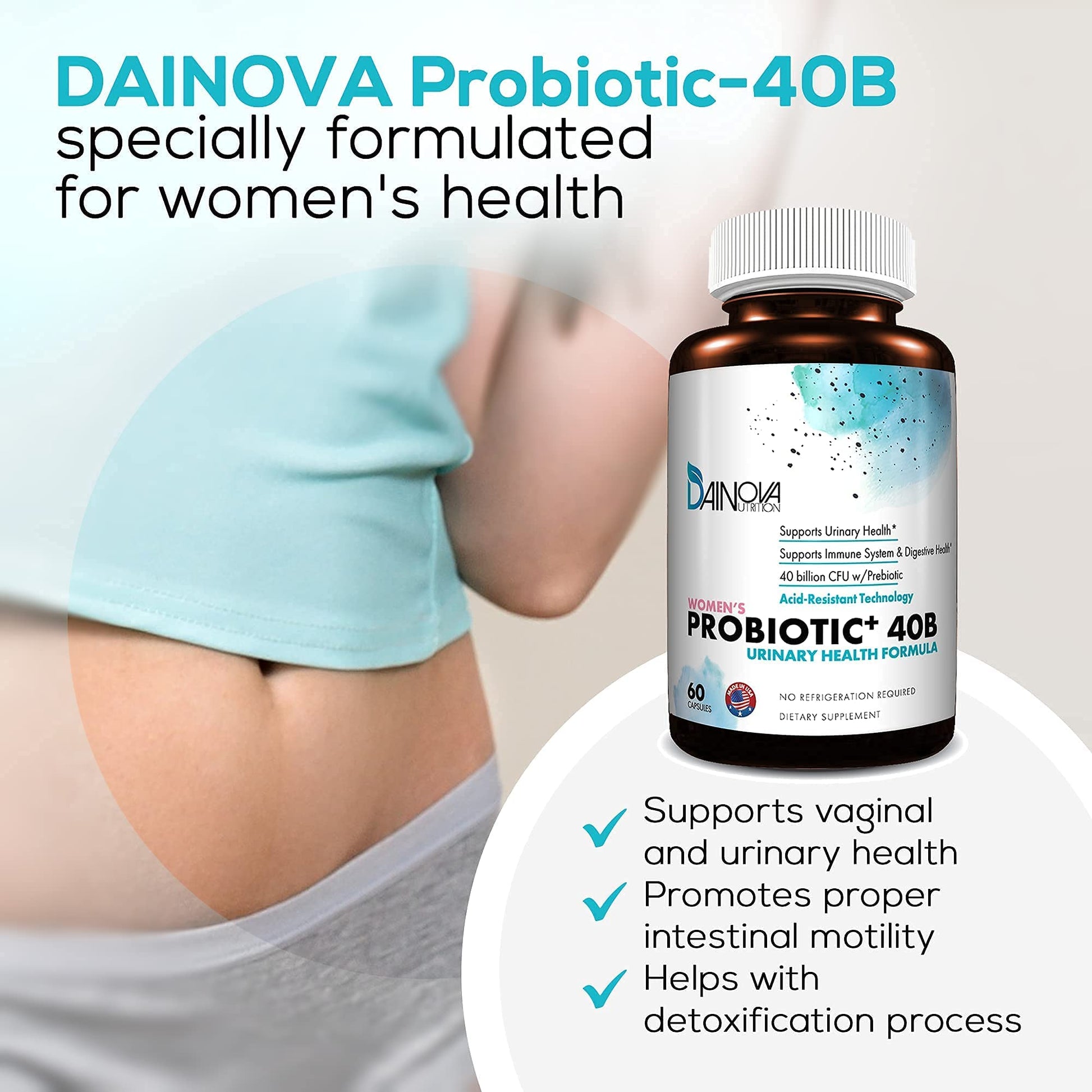 Dainova Nutrition D Mannose Capsules and Probiotics for Women Bundle I Urinary Tract - AB Mystery