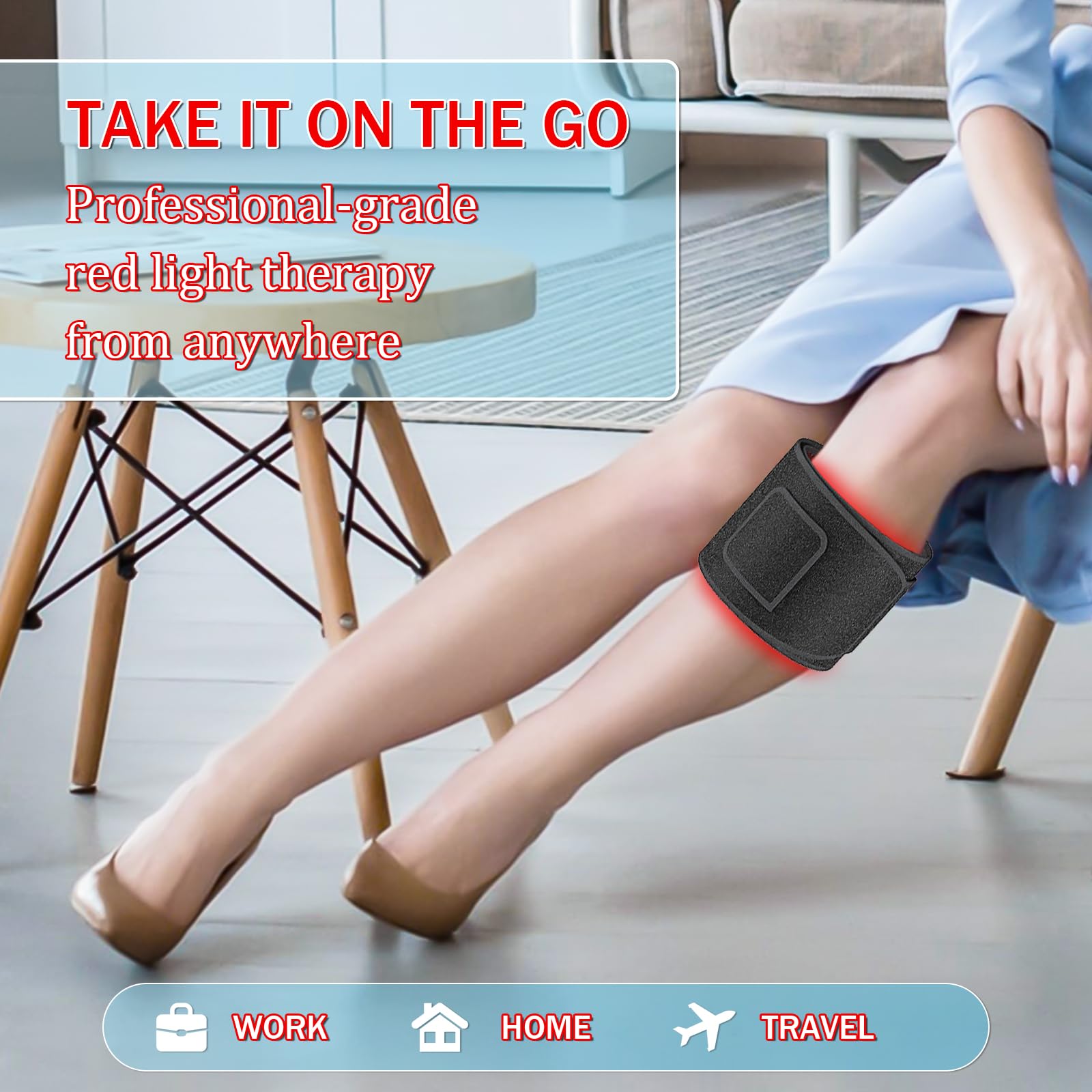 Red Light Therapy Belt Near-Infrared-Light Therapy Wrap for Body Wearable Large Pad for Waist Back Shoulder with Timer Controller - AB Mystery