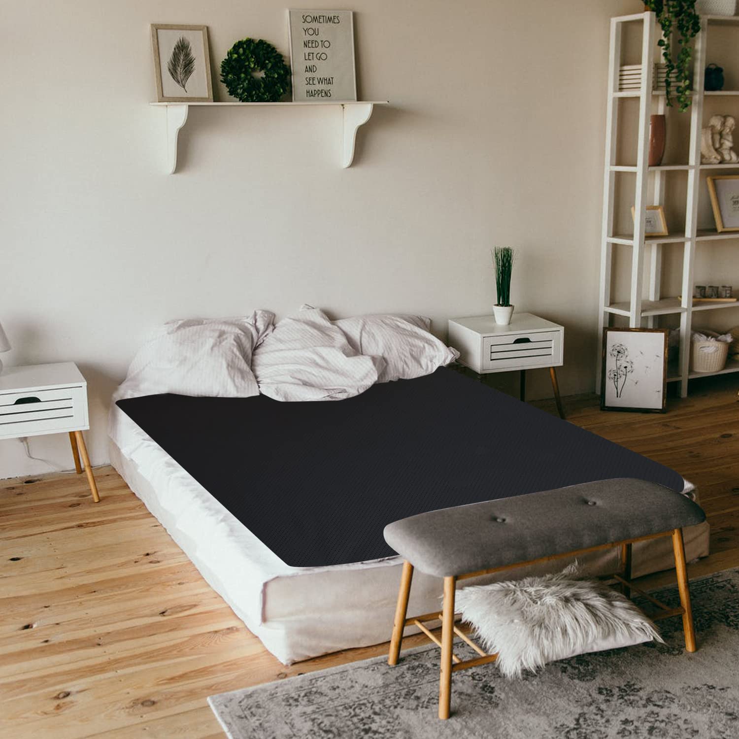 Grounding Mat, Grounding Mattress Cover Pad Grounding Mats Earth Connected Conductive Carbon - AB Mystery