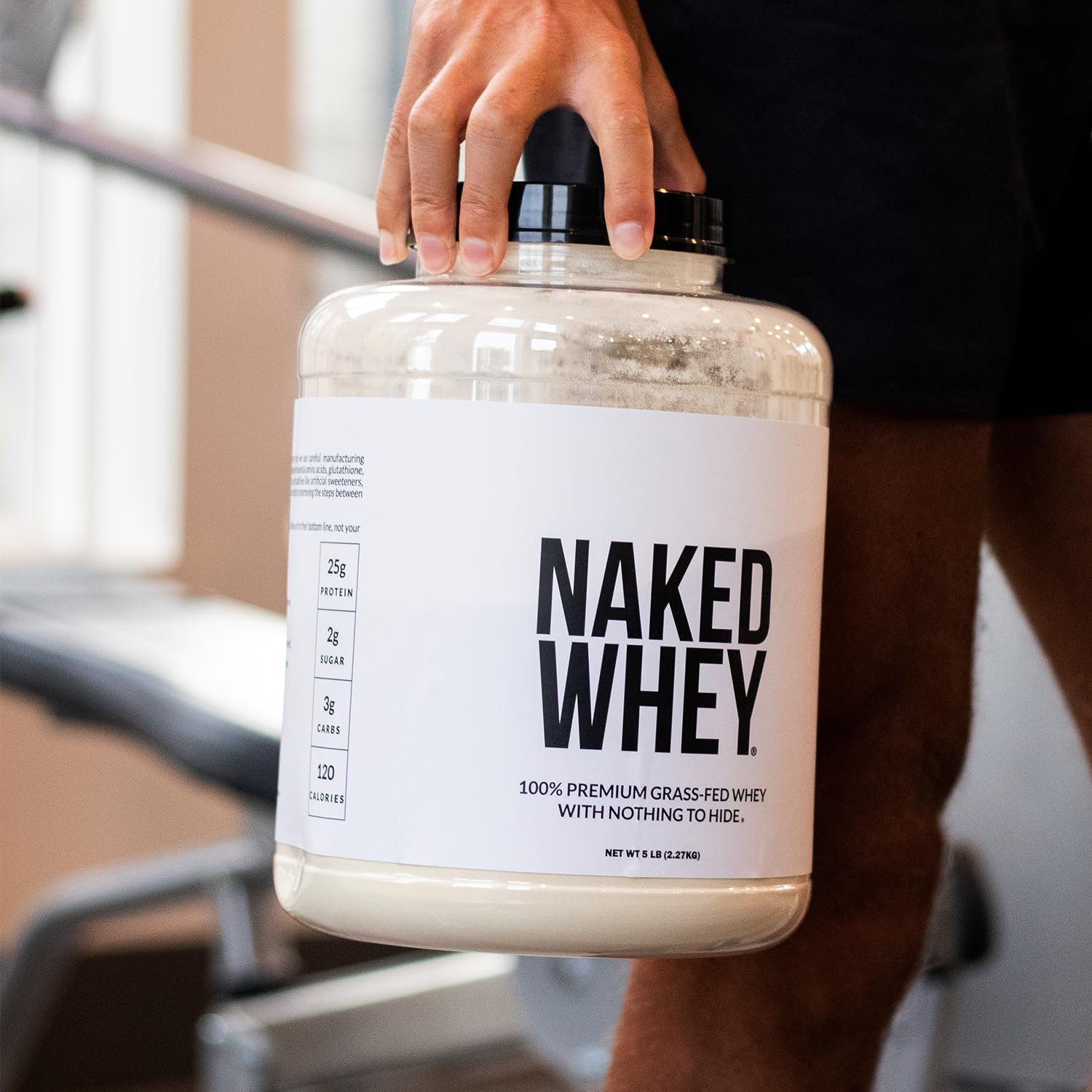NAKED WHEY 5LB 100% Grass Fed Unflavored Whey Protein Powder - US Farms - AB Mystery