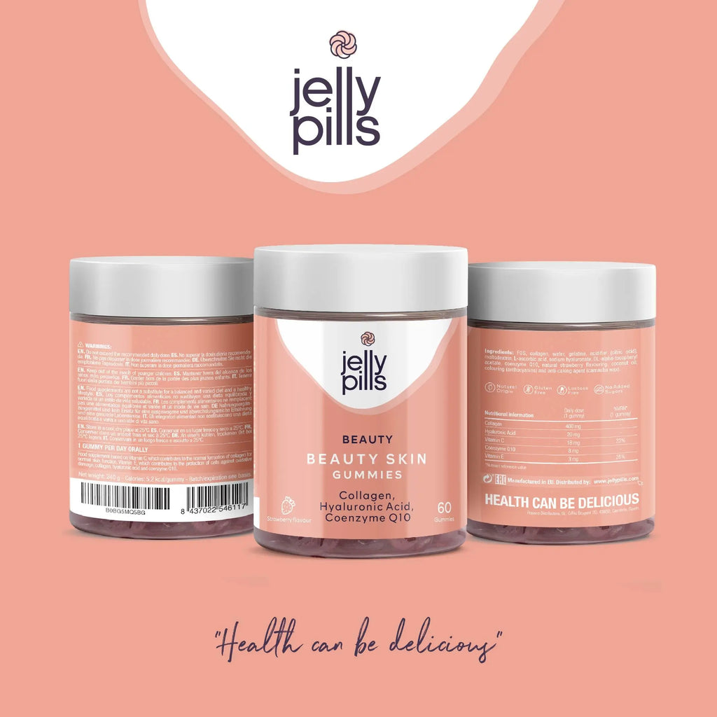 Jelly Pills® Hydrolyzed Collagen Gummies with Hyaluronic Acid and Coenzyme Q10 - AB Mystery