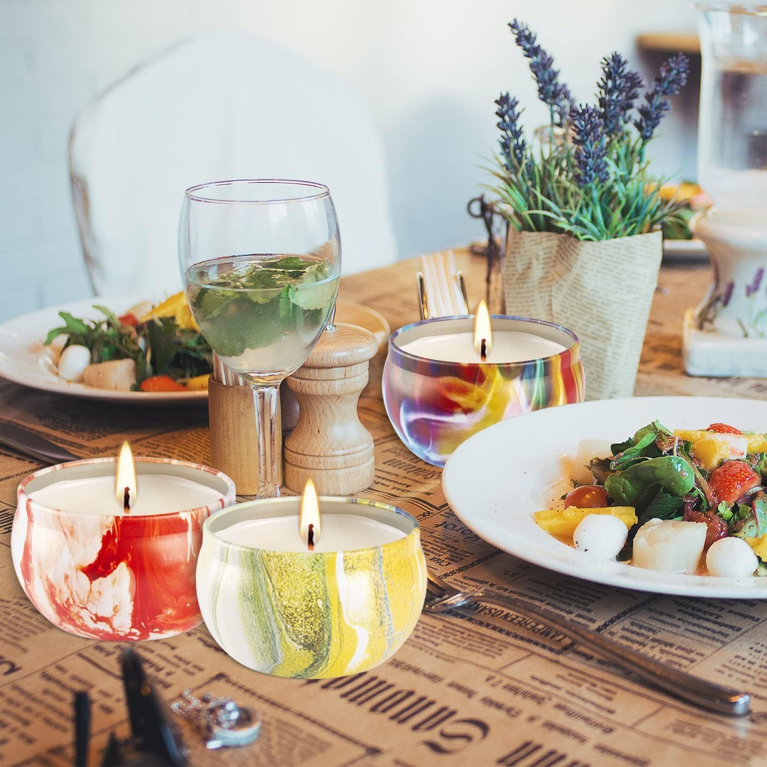 Scented Candles Aromatherapy Candles for Stress Relief,Soy Wax Candles Gifts for Women - AB Mystery