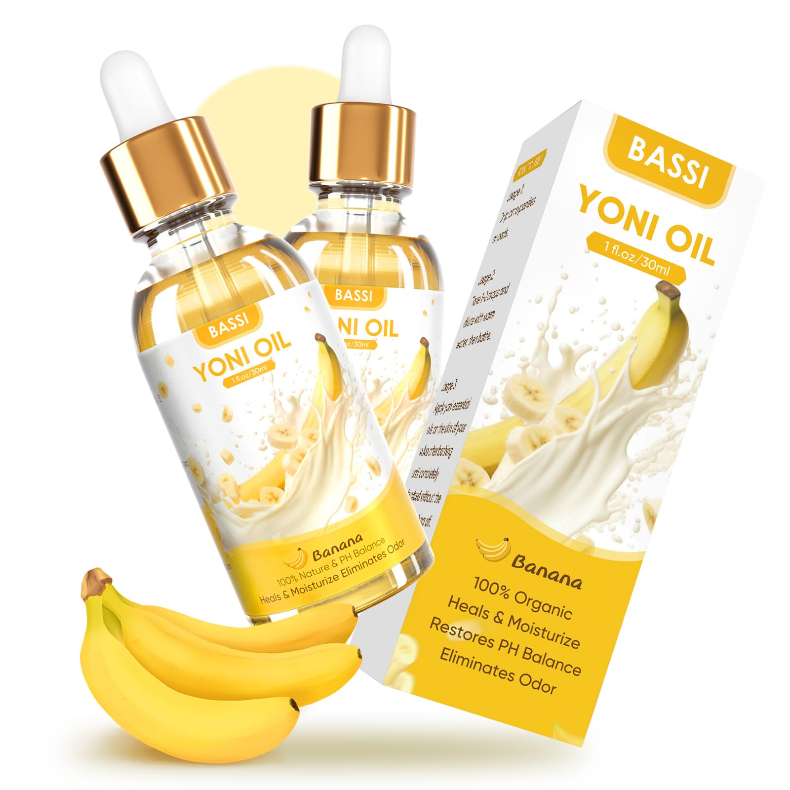 2PCS Yoni Oil Organic Feminine Oil Vaginal Moisturizer - Ph Balance for Women - Feminine Deodorant - AB Mystery