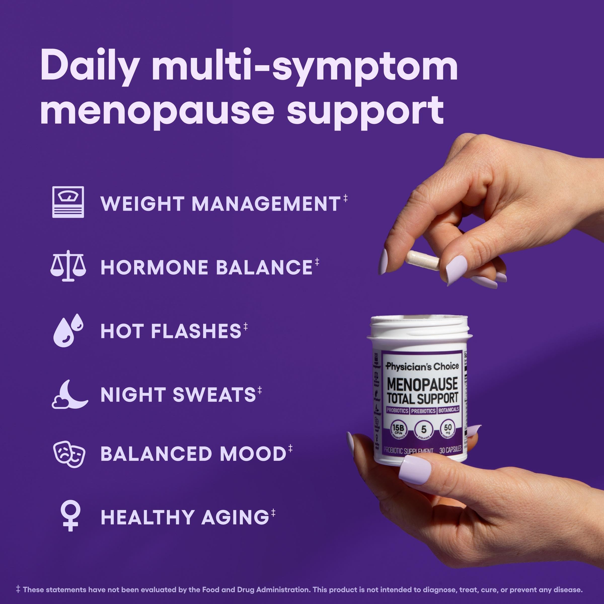 Physician's Choice Menopause Probiotic Supplement for Women - Supports Hormone Balance Physician's Choice
