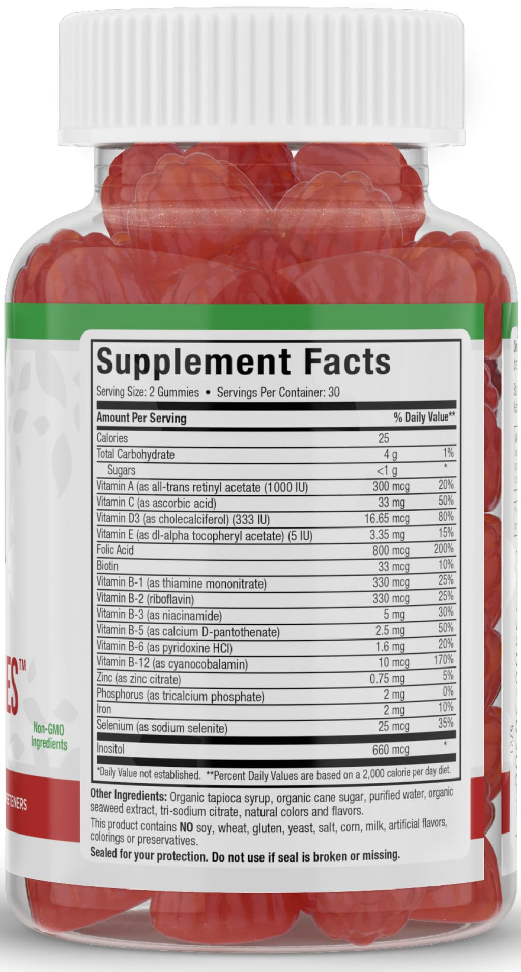 Organic Prenatal Gummies for Women - The Sweet Way to Nurture Your Tomorrow - Kosher Cherry Maxi Health