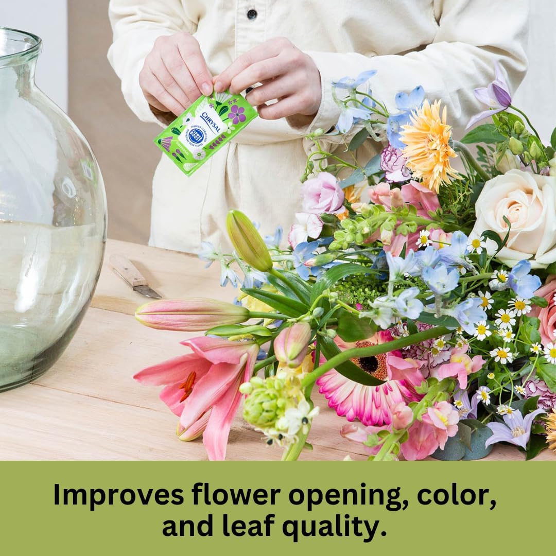 Chrysal Clear Flower Food Packets – Single Packet – Flower Arrangements & Bouquets – Floral Supplies - AB Mystery