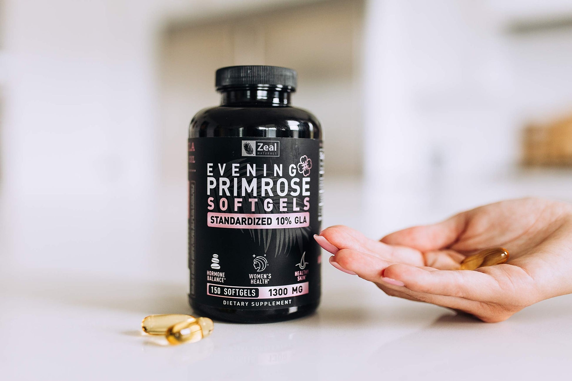 Evening Primrose Oil Capsules (150 Liquid Softgels | 1300mg) Premium Evening Primrose Oil – Natural - AB Mystery