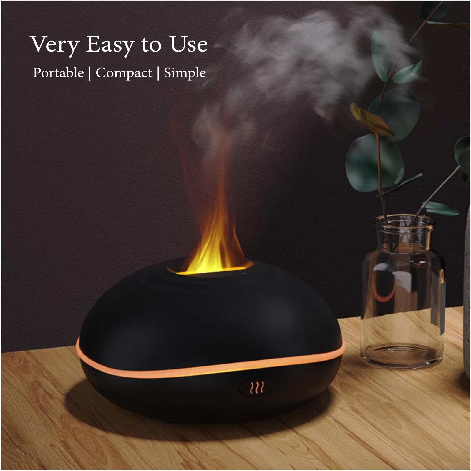 Lotnafee Colorful Flame Fire Diffuser Humidifier, Upgraded Scent Diffuser for Essential Oils Home,Office,Yoga - AB Mystery