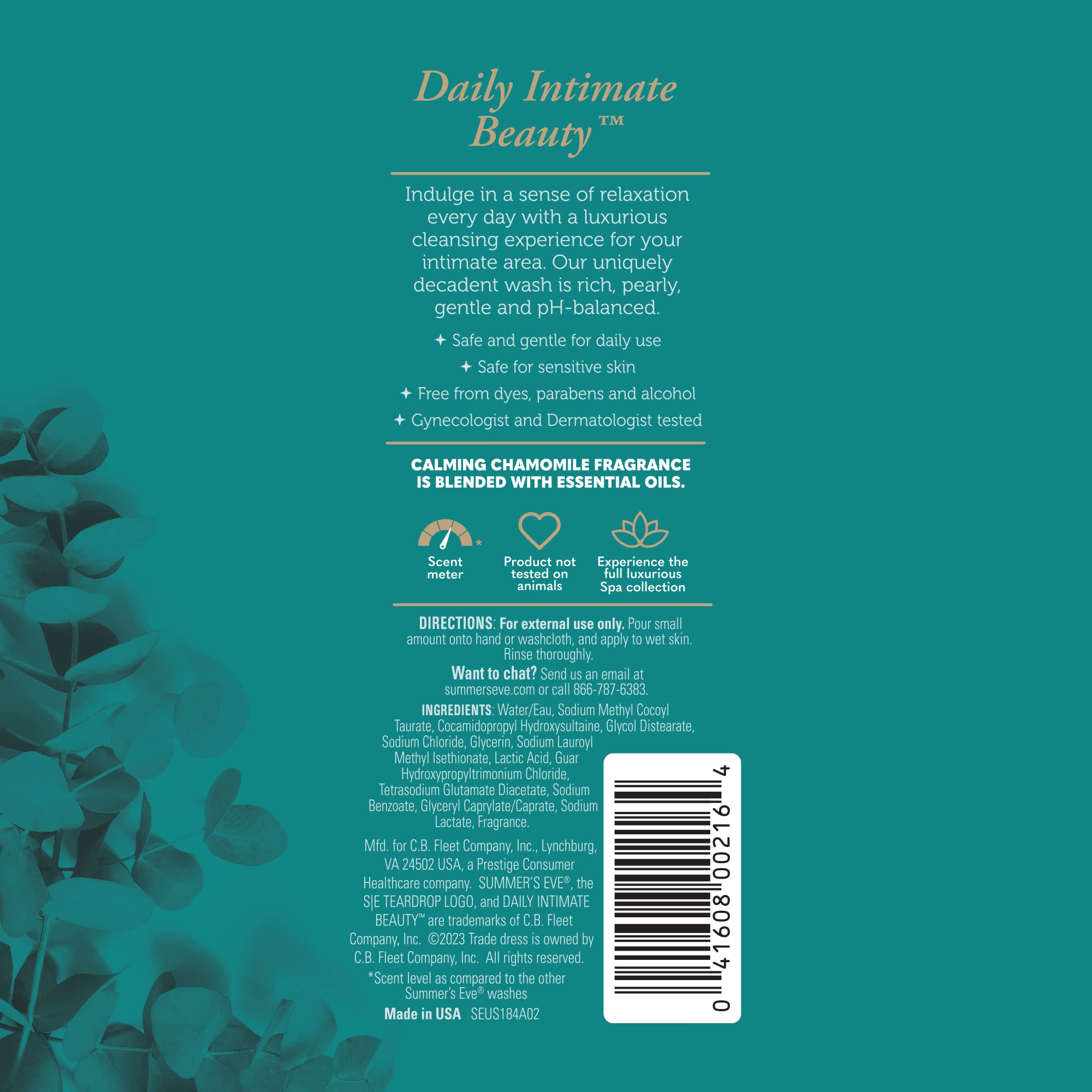 Summer's Eve Spa Daily Intimate Wash, Luxurious Cleansing All Over Feminine Body Wash - AB Mystery