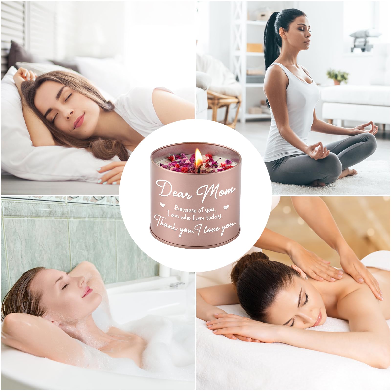 BLUMUZE Mom Gift for Birthday, Mothers Day Gifts 9oz Lavender Scented Candle for Mom, Candles Gifts - AB Mystery