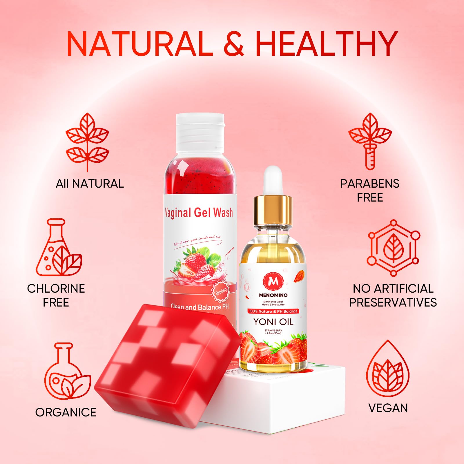Feminine Wash & Yoni Soap Bar & Yoni Oil for Women pH Balance, Yoni Wash for Vaginal Moisturizing - AB Mystery