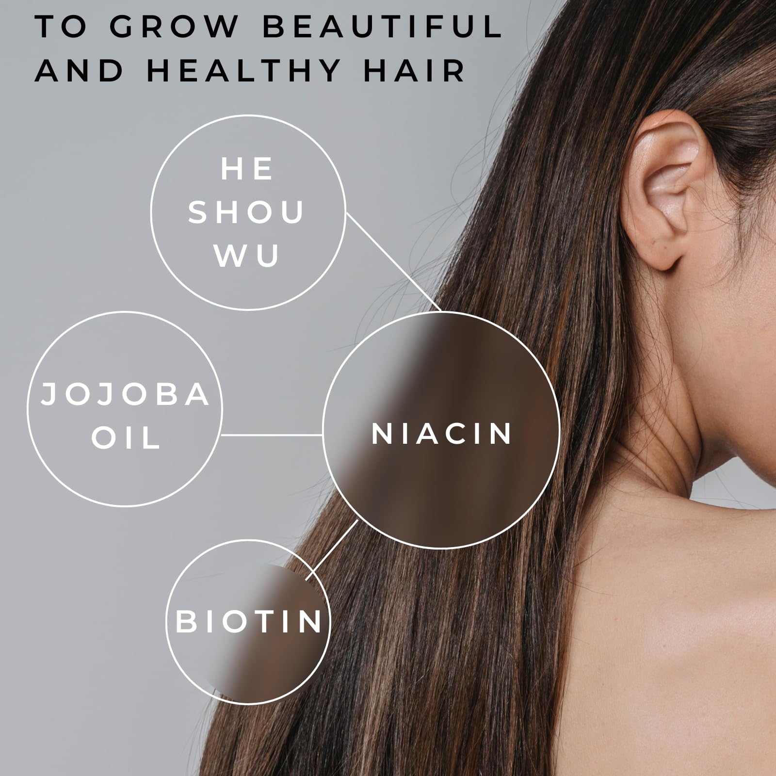 Ebony Medicals DHT Blocker Hair Growth Serum - Hair Loss Supplement, Supports Natural Regrowth - AB Mystery