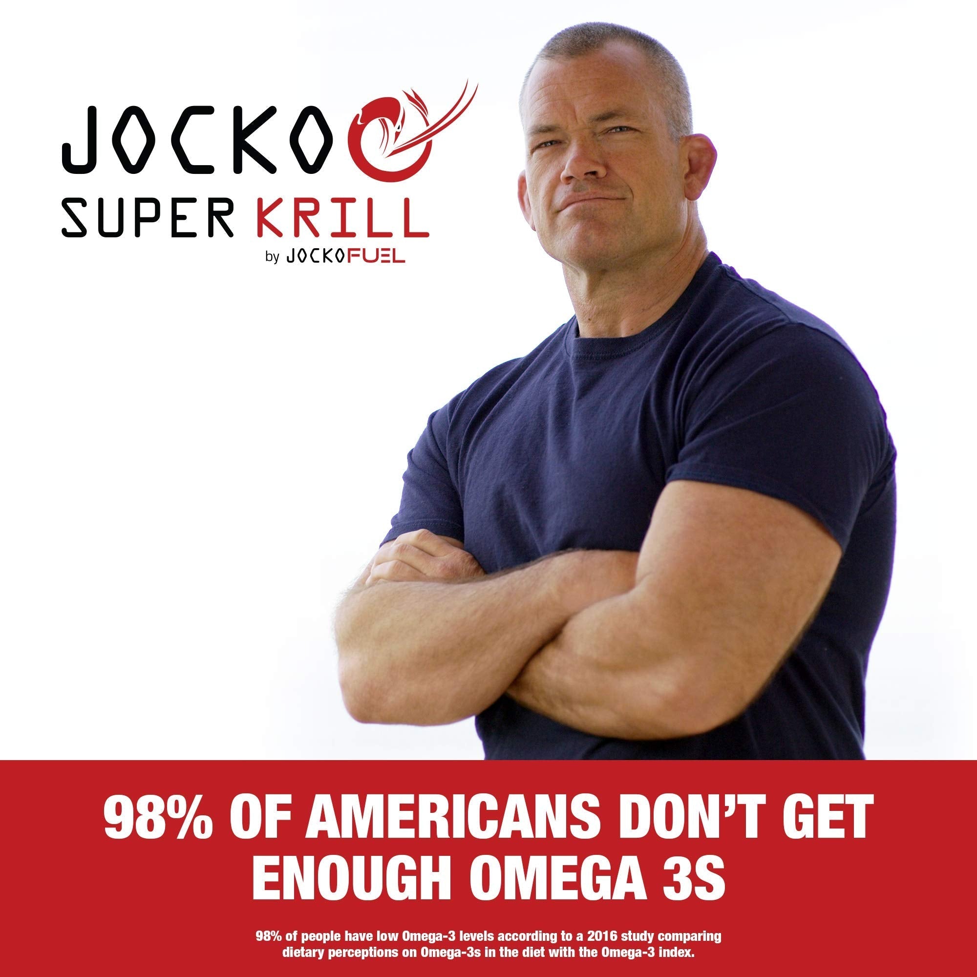 Jocko Fuel Antarctic Krill Oil Omega 3 Fatty Acid Supplements DHA & EPA - 1000mg Softgel - AB Mystery