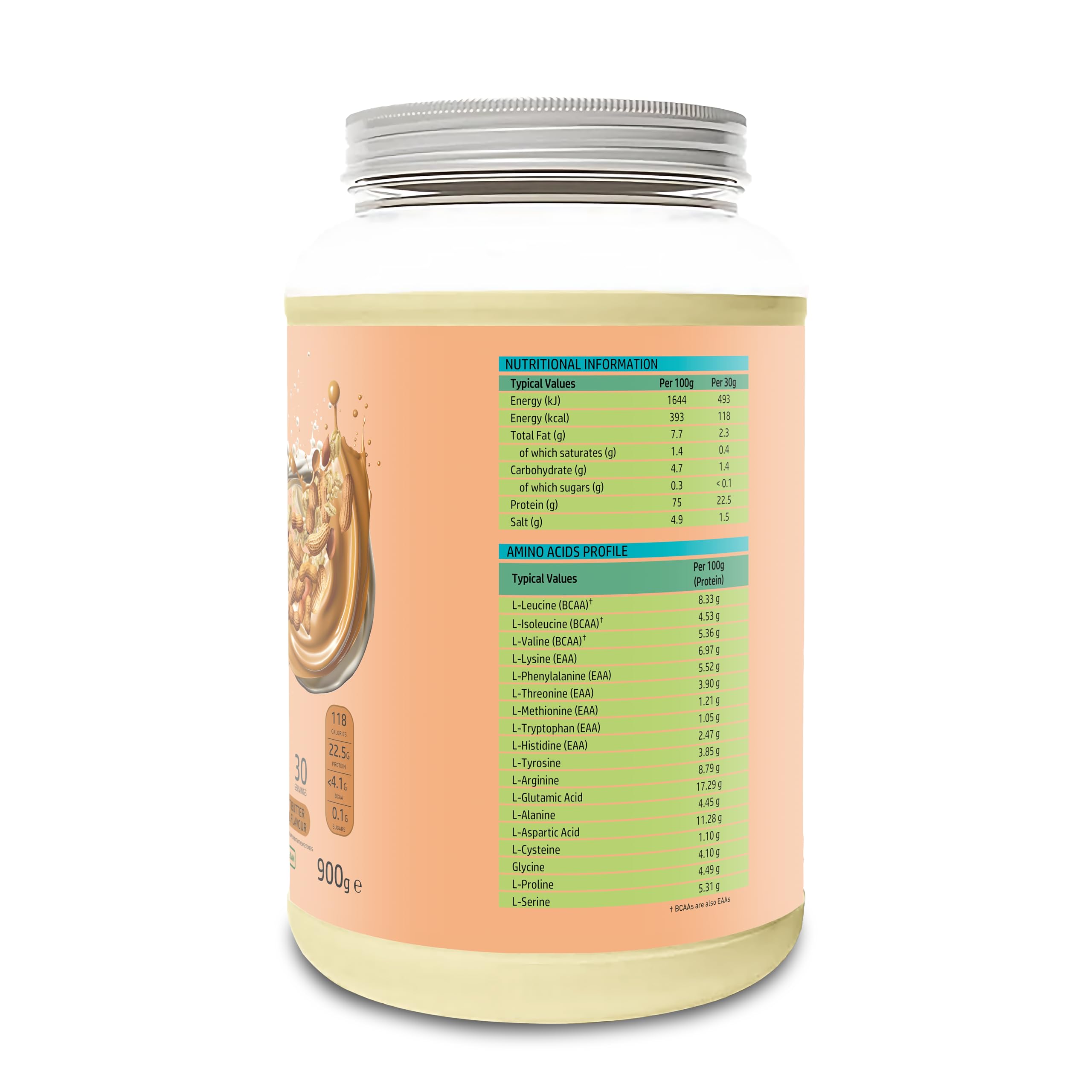 NutriVolv Vegan Plant Based Protein Powder | Peanut Butter Cereal Flavour 900g | Pea & Rice Protein Blend NutriVolv