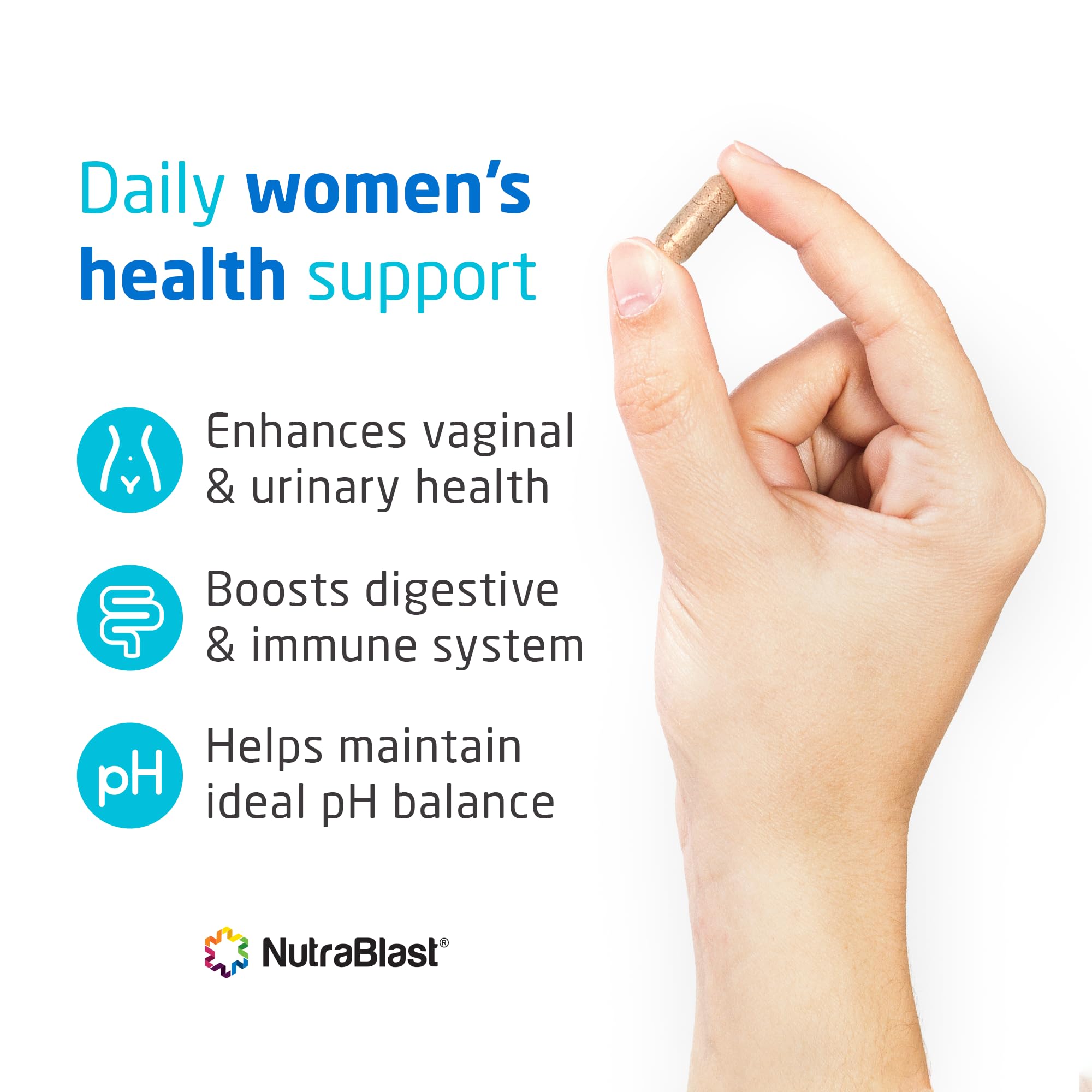 NutraBlast Vaginal Probiotics for Women Digestive, pH Balance, UT & Vaginal Health - 50 Billion CFU - AB Mystery