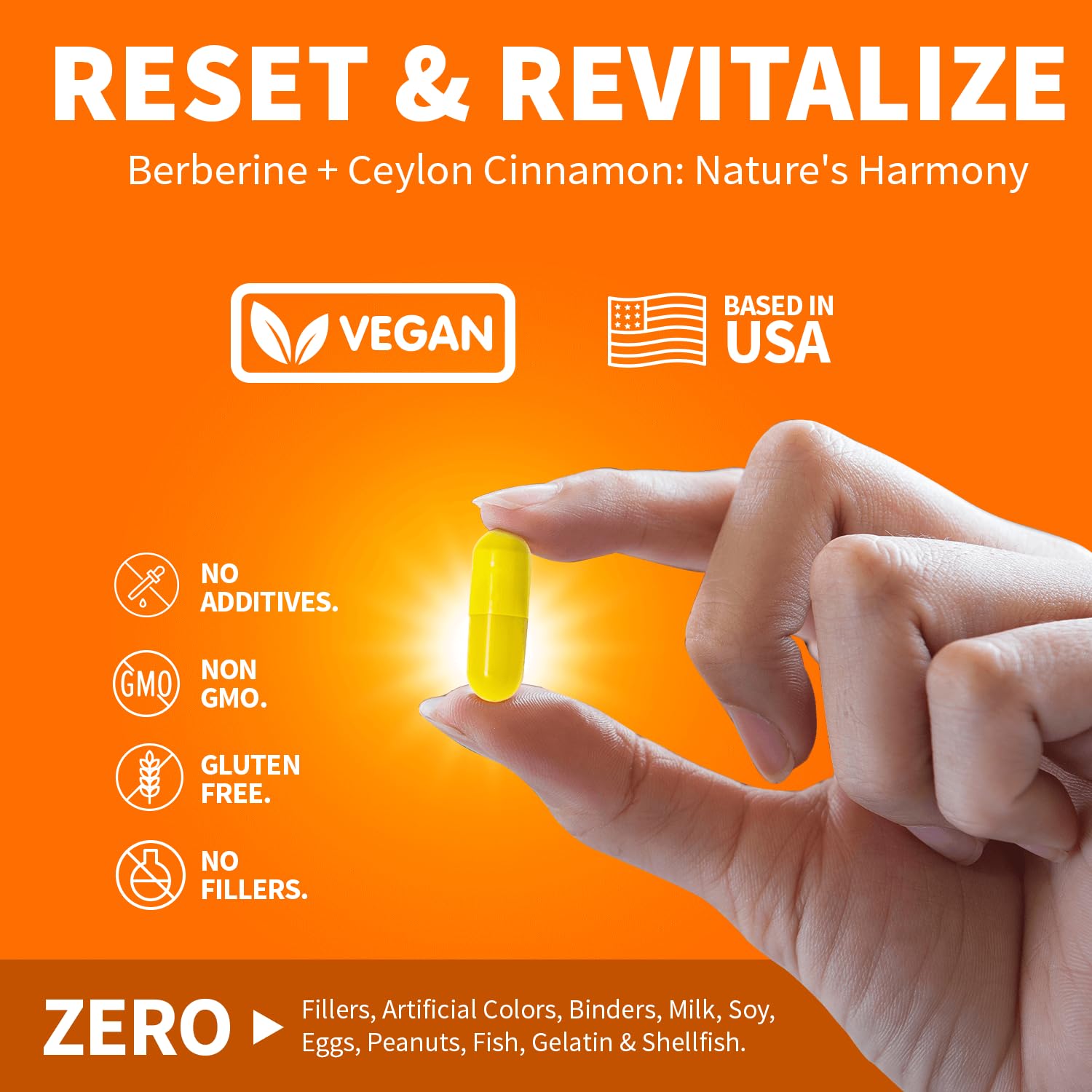 Clinical Grade Berberine Supplement 1500mg HCL Plus Ceylon Cinnamon Weight Managemen - AB Mystery