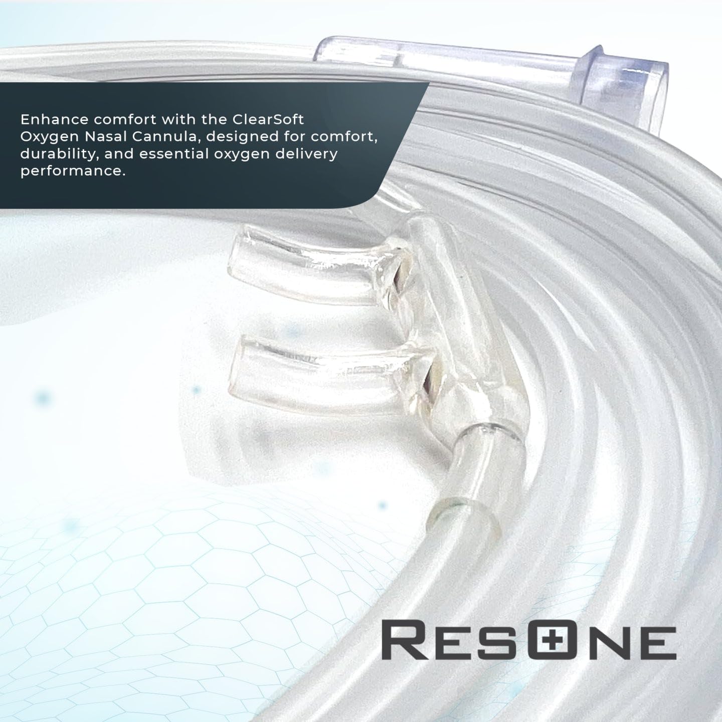 ResOne Soft Nasal Cannula 5-Pack - Oxygen Cannula, Curved Prongs, 4Ft Crush-Resistant Tubing - AB Mystery