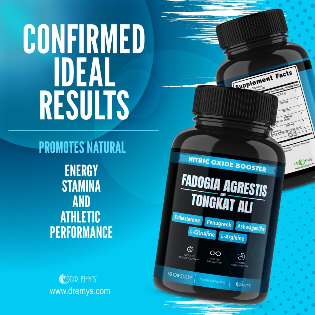 (2 Pack) Tongkat Ali Fadogia Agrestis Nitric Oxide Ashwagandha Supplement for Men