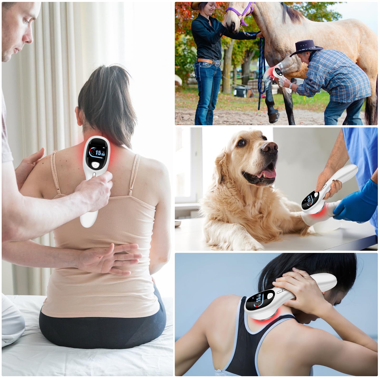 yofalo Cold Laser Human/Vet Device with LED Display Targets Joint and Muscles Directly - AB Mystery