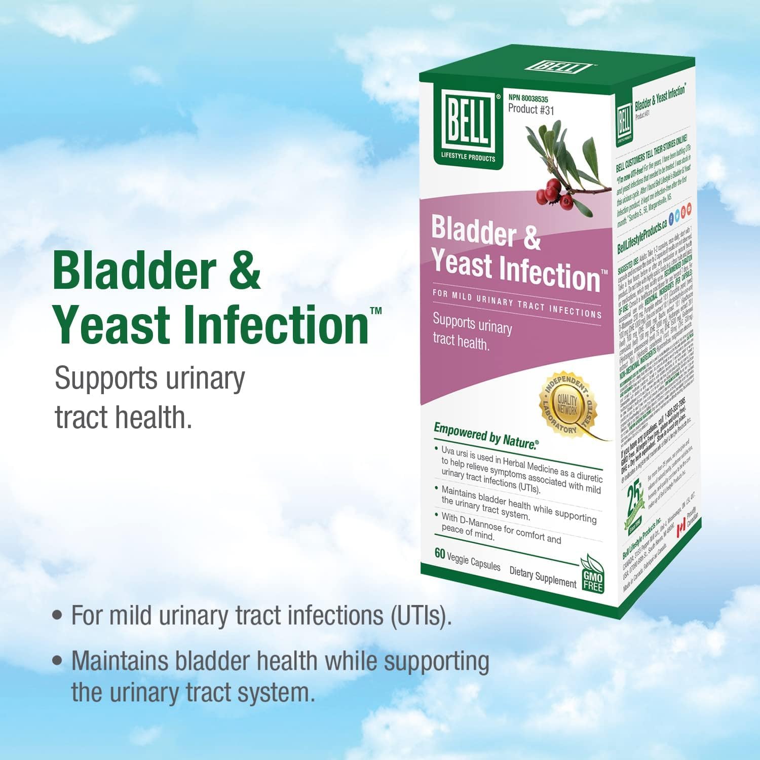 Bell Lifestyle Products Bladder Health and Yeast Balance - 60 Capsules - AB Mystery