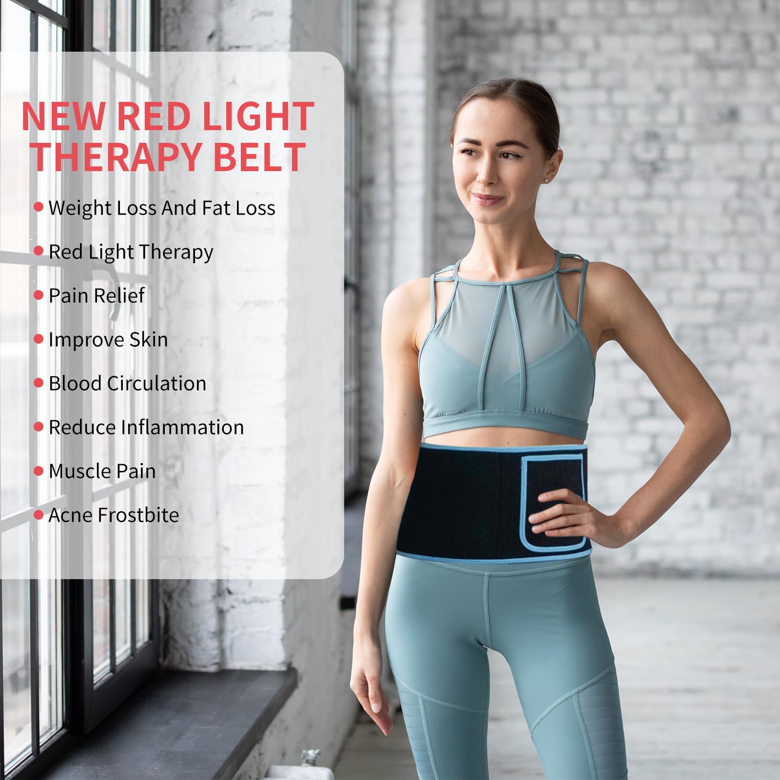 Red Light Infrared Therapy Belt: Pain Relief Device LED Red Light Therapy Lamp Near Body Large Pad Wrap - AB Mystery