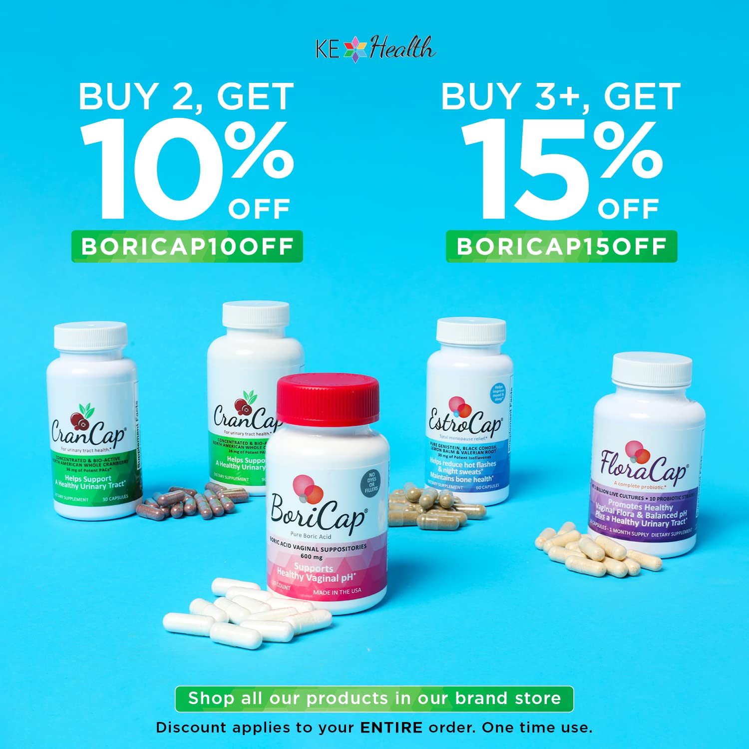 BoriCap Boric Acid Vaginal Suppository Applicators, 7 Applicators - Hygienic Solution - AB Mystery