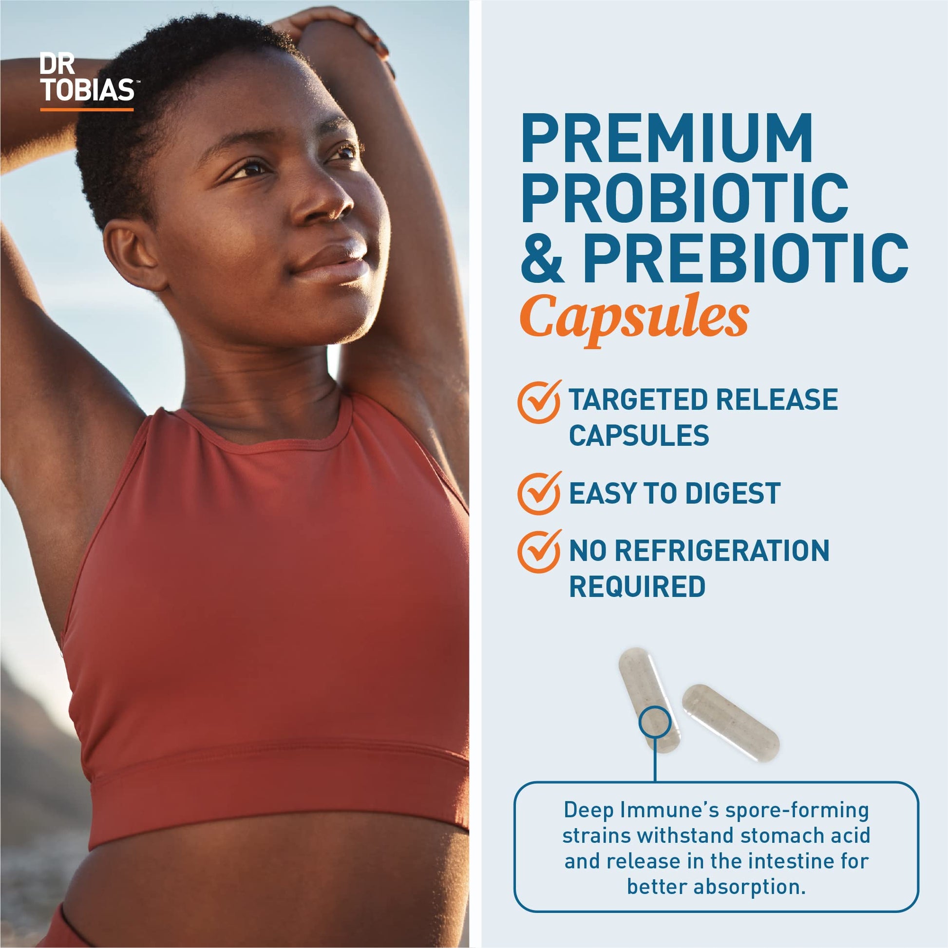 Dr. Tobias Deep Immune Probiotics & Prebiotics, 4.4 Billion CFU Probiotics for Women - AB Mystery