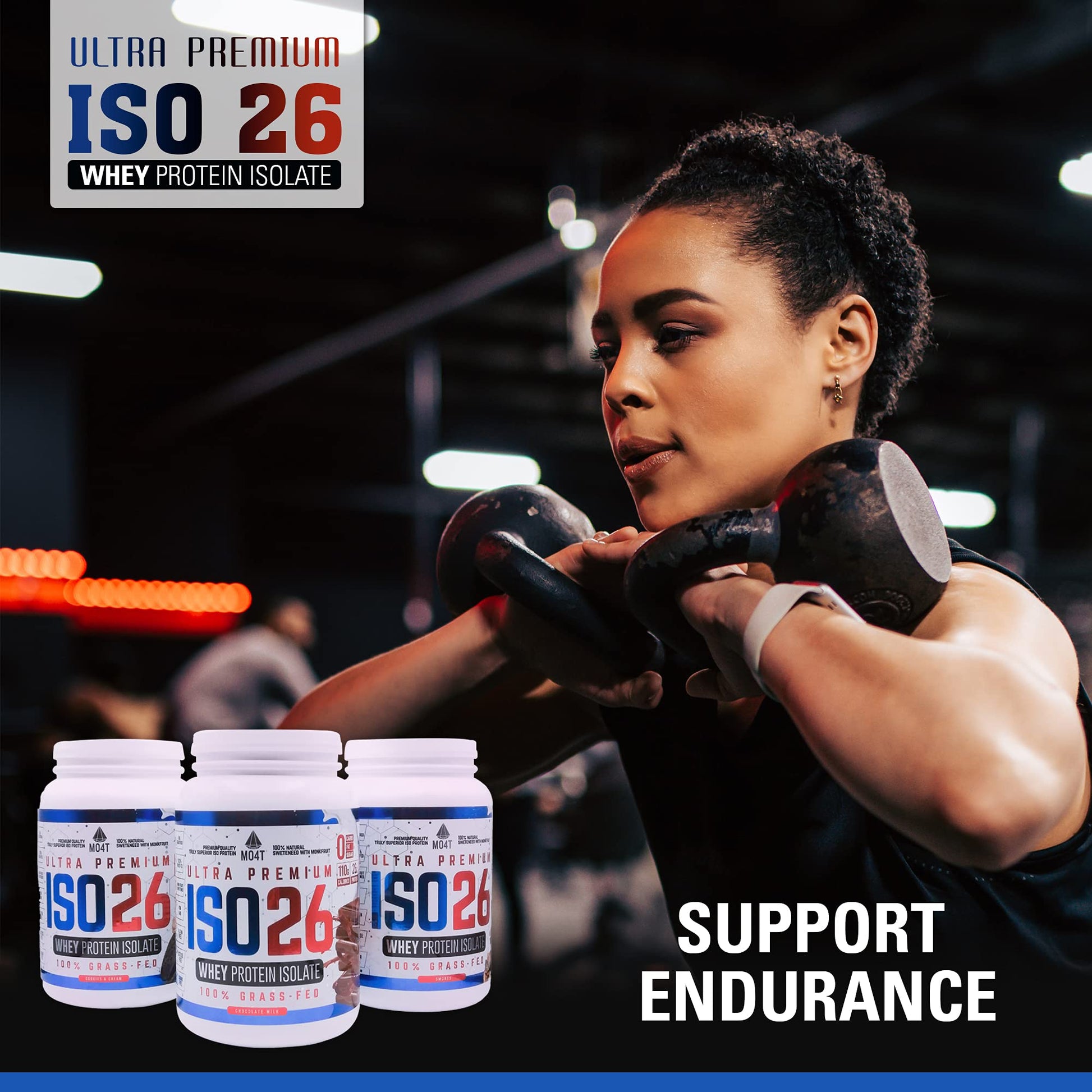 MOMOF4TRANSFORM MO4T Grass Fed Whey Protein Isolate Powder, Naturally Sweetened - AB Mystery