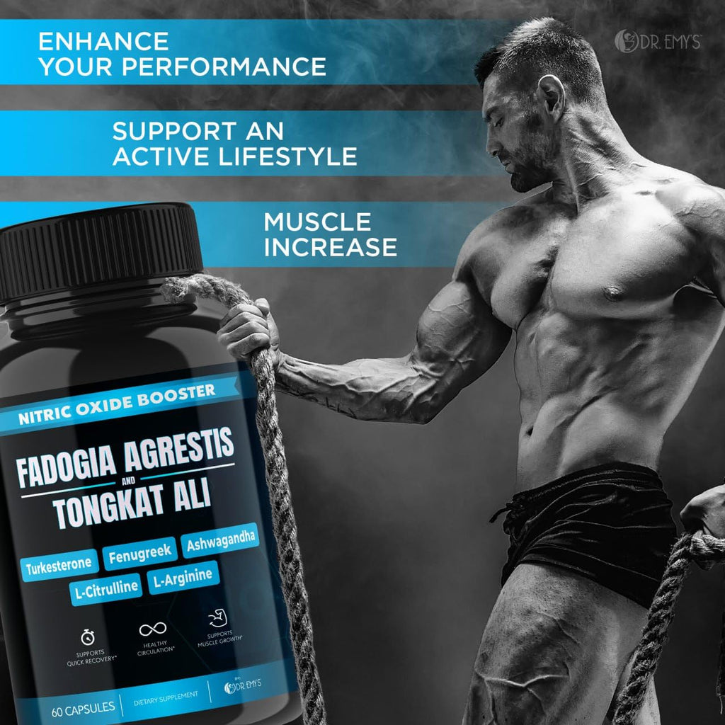 (2 Pack) Tongkat Ali Fadogia Agrestis Nitric Oxide Ashwagandha Supplement for Men