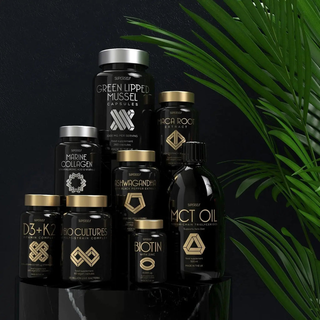 Marine Collagen Capsules 2400mg - with Hyaluronic Acid & Vitamin C - High Strength Collagen Supplements for Women & Men SuperSelf