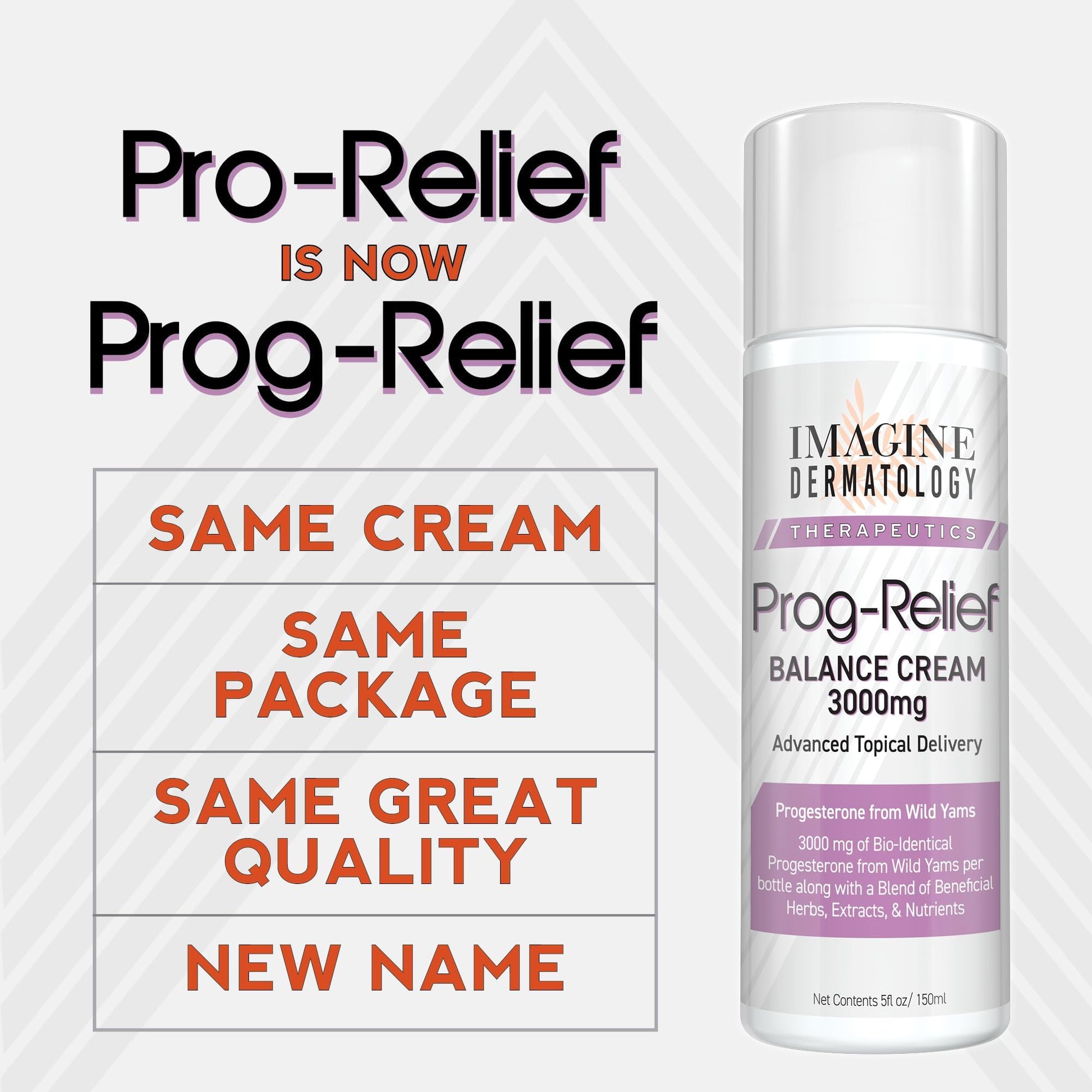 Imagine Dermatology Bio-Identical Progesterone Cream, 50% More - 3000mg, 150 Pump Doses Imagine Dermatology