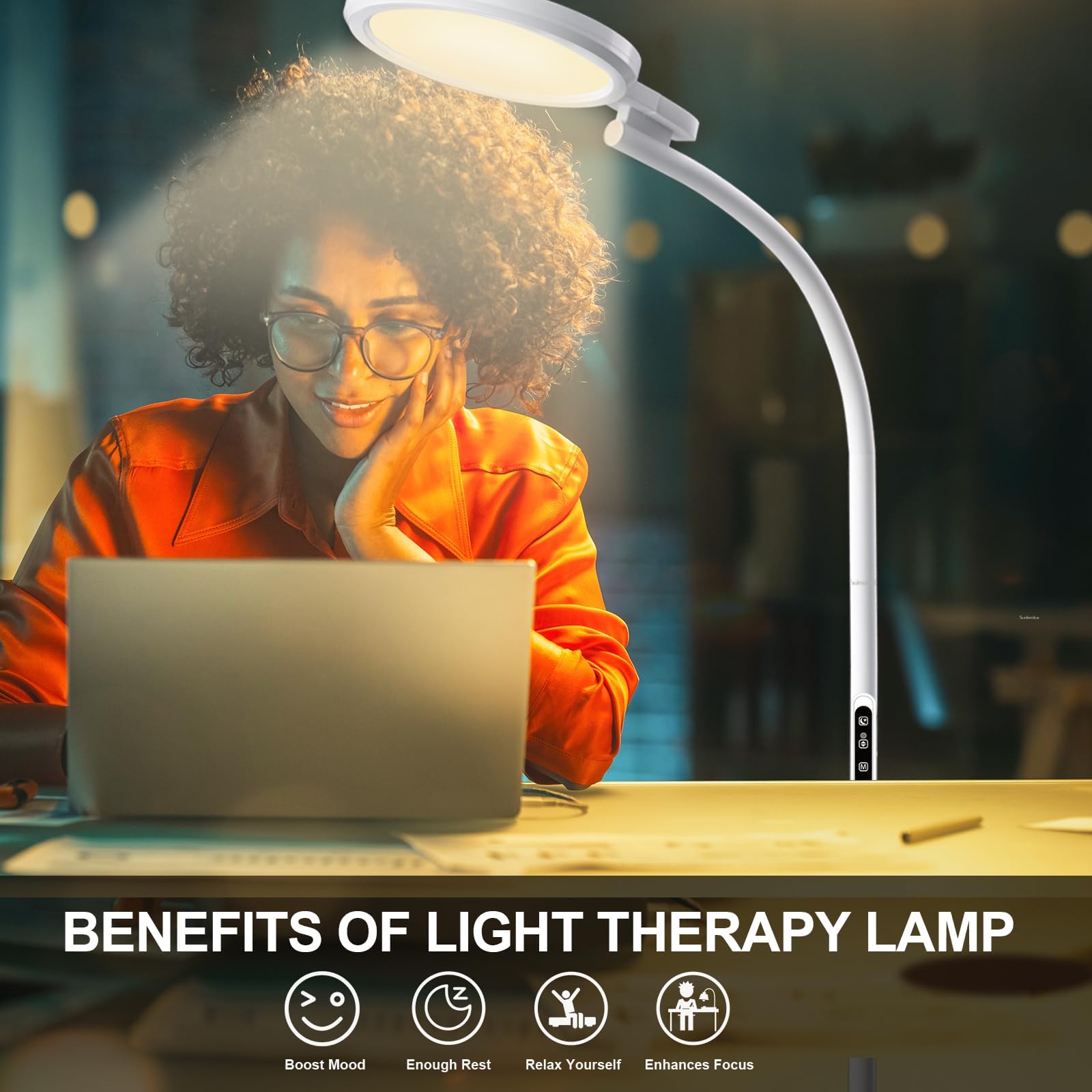 Sunlamlux Light Therapy Lamp, UV-Free Sun Light Therapy Lamp, 10000 Lux Floor Lamp - AB Mystery