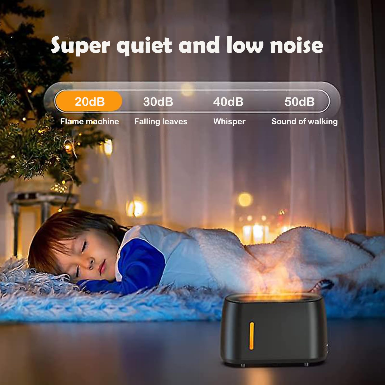 Flame Diffuser Humidifier 240ML for Essential Oils, Smart Timing with 7 Changeable Colors, Dual Mist - AB Mystery