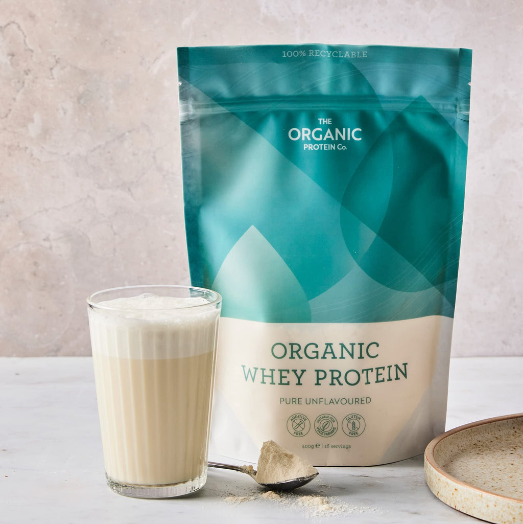 The Organic Protein Co. - Pure Unflavoured Organic Whey Protein Powder | SOYA & Gluten Free w The Organic Protein Company