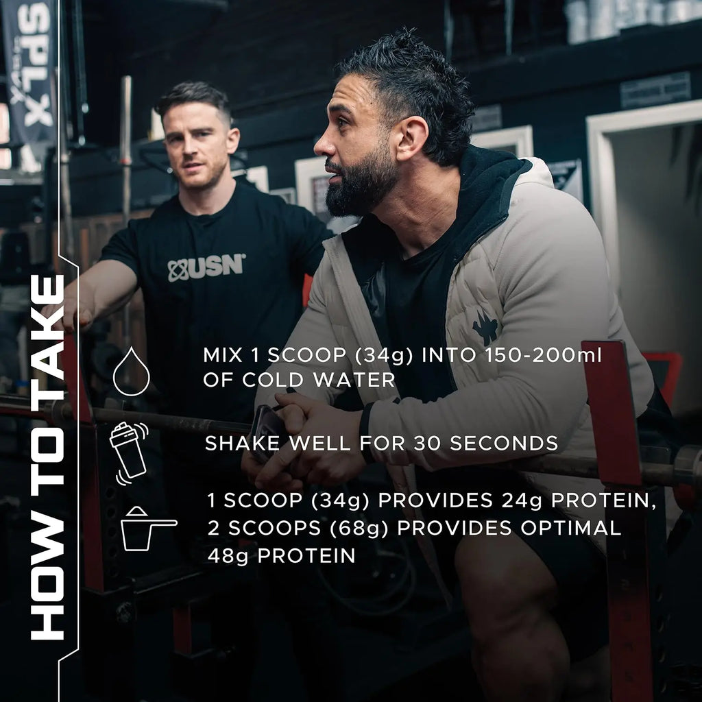 USN Blue Lab Whey Protein Powder: Strawberry - Whey Protein 908g - Post-Workout - Whey Isolate USN