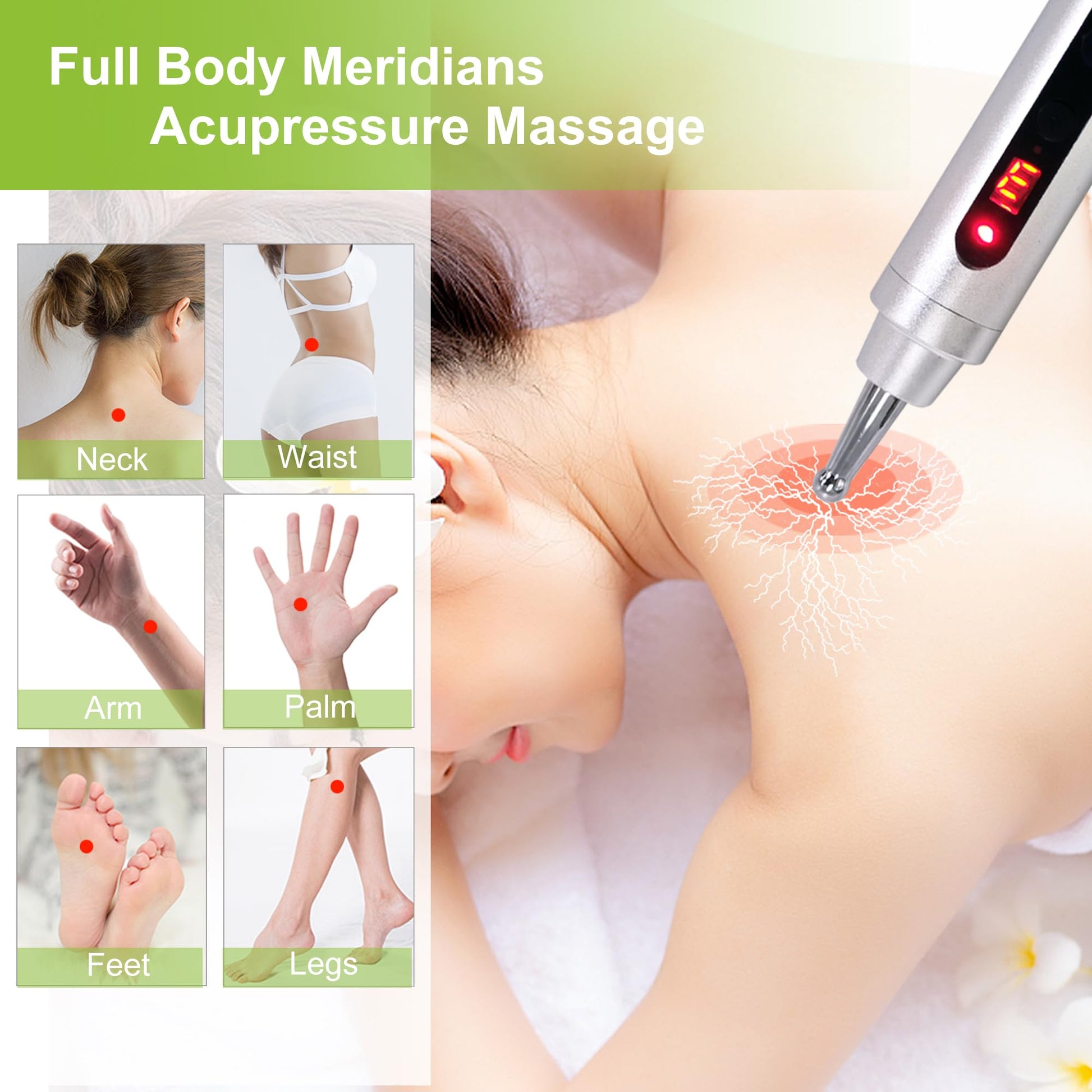 Global Care Market Meridians Energy Pen - Electronic Meridian Acupuncture Massage Pen - AB Mystery