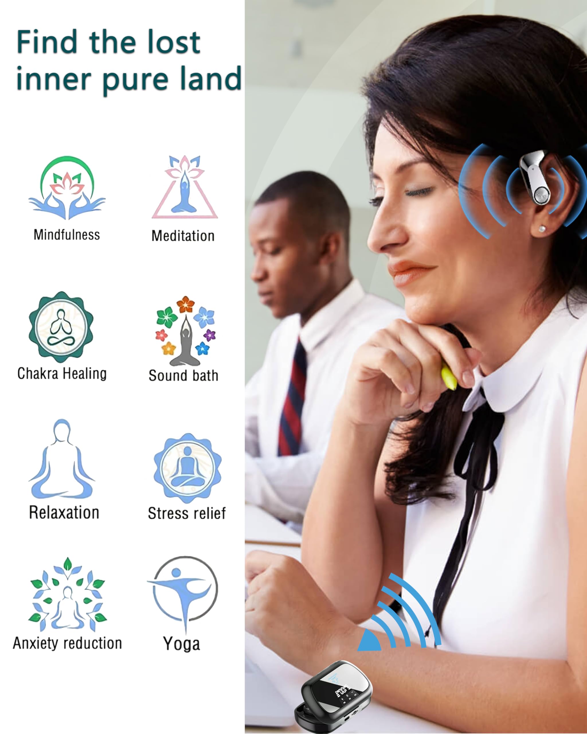 Sound Frequency Machine, Vedawind Meditation Accessory, Mindfulness, Tone Therapy System - AB Mystery