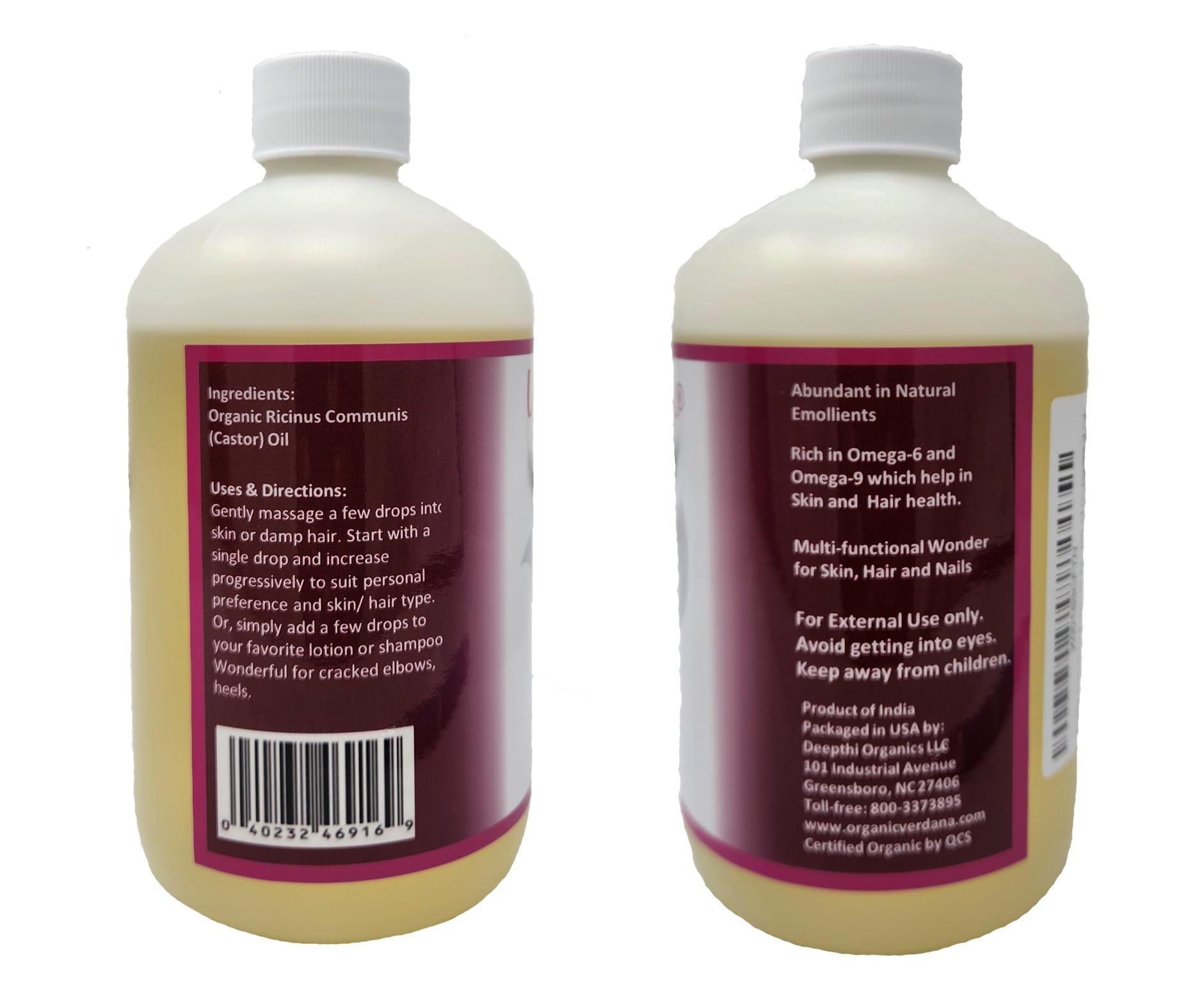 Verdana Organic Castor Oil – USDA Certified Organic – Cold Pressed, Unrefined, 100% Pure and Hexane - AB Mystery