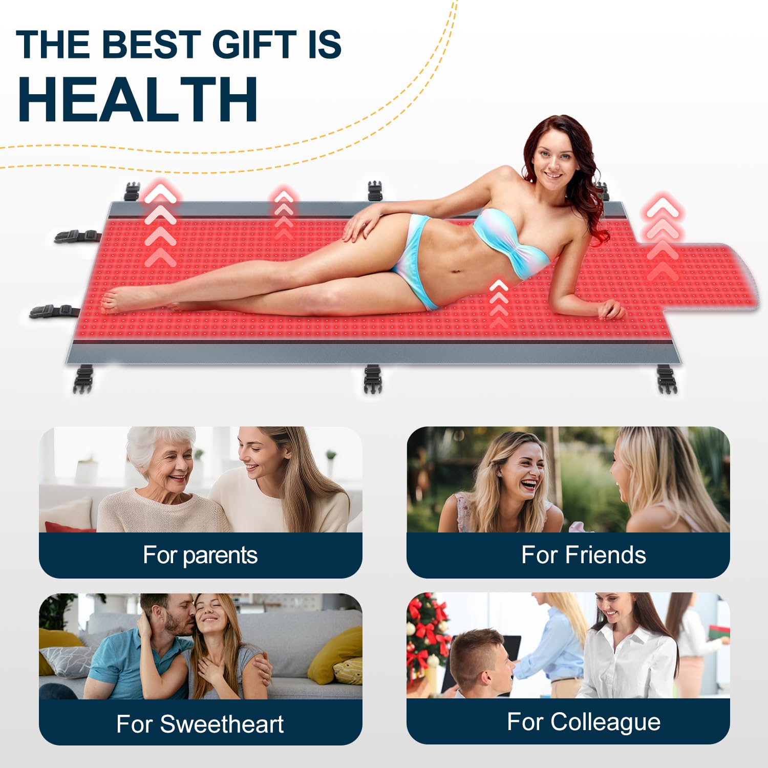 Red Light Therapy for Body - Full Body Red Light Therapy Mat, 71.0x33.31in, 2570Pcs 660nm & 850nm - AB Mystery