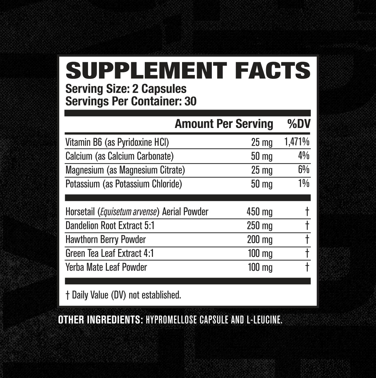 Jacked Factory Dry-XT Water Weight Loss Diuretic Pills - Natural Supplement - AB Mystery