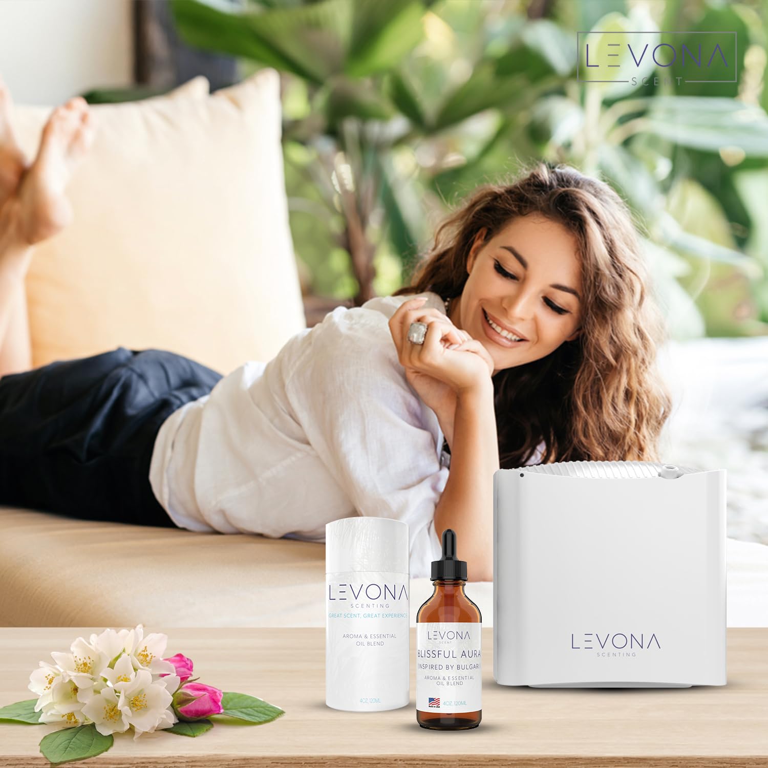 Levona Scent Essential Oils for Diffuser: Blissful Aura Inspired by Bulgari with Notes of Amber - AB Mystery