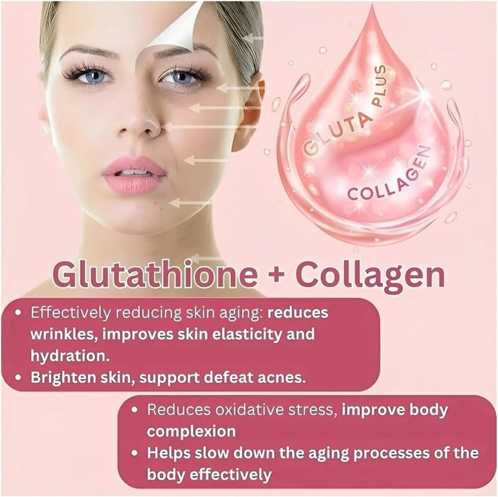 Caduola Glutathione Collagen Glow Gummies, Glutathione Collagen Glow Gummies for Dark Spot - AB Mystery