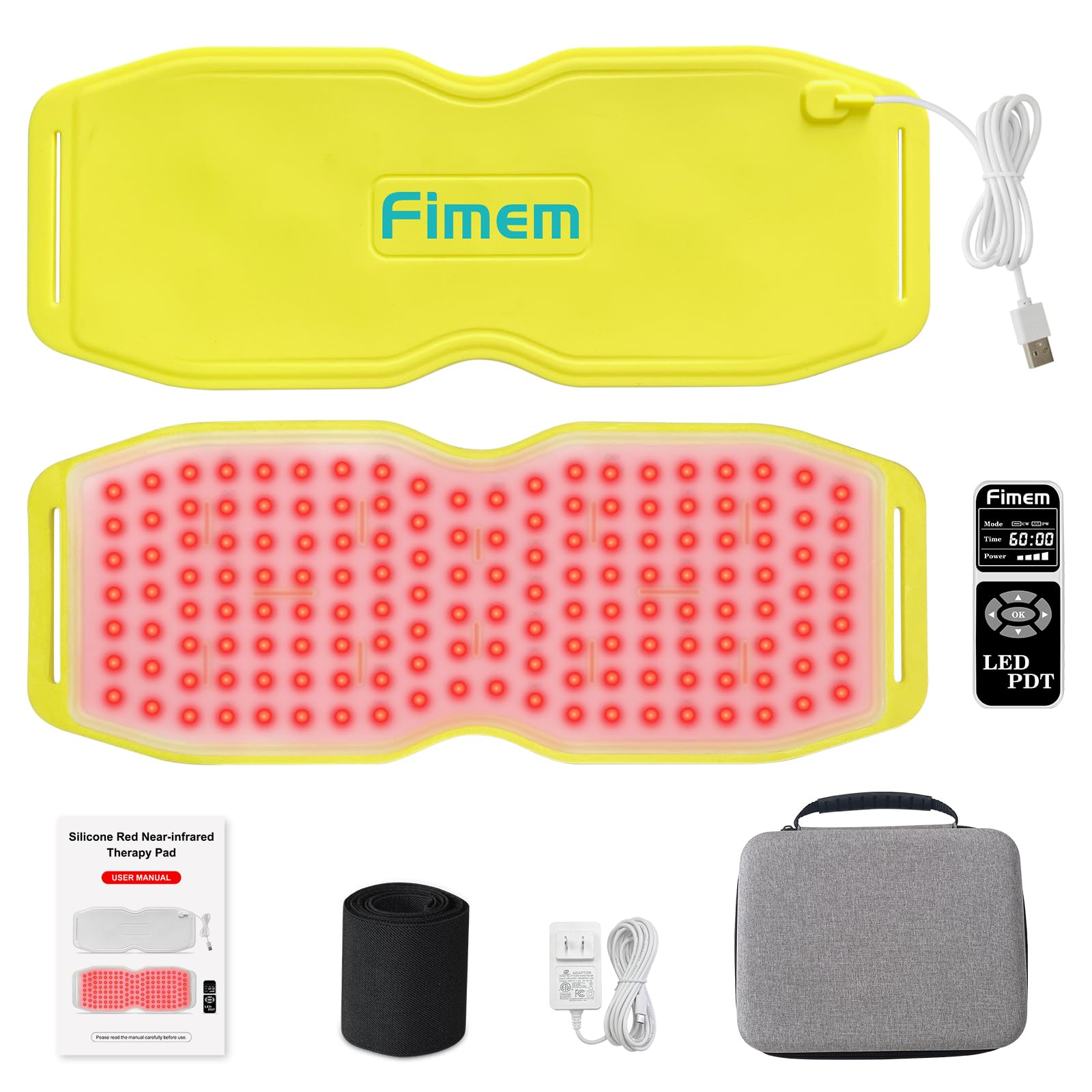 Fimem Red Light Therapy Belt 660nm 850nm 940nm, Red Light Therapy Device for Back, Infrared Light Therapy - AB Mystery