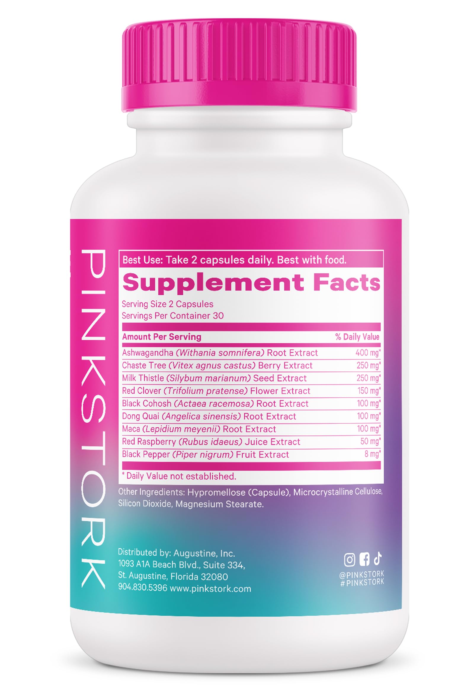 Pink Stork Menopause Supplements for Women - 9 Clinically-Studied Herbs for Perimenopause - AB Mystery