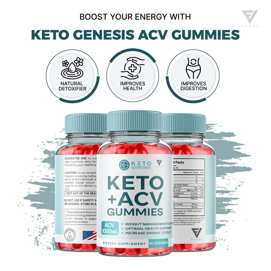 (2 Pack) Keto Genesis Keto ACV Gummies Advanced Weight Loss, Ketogenesis Keto