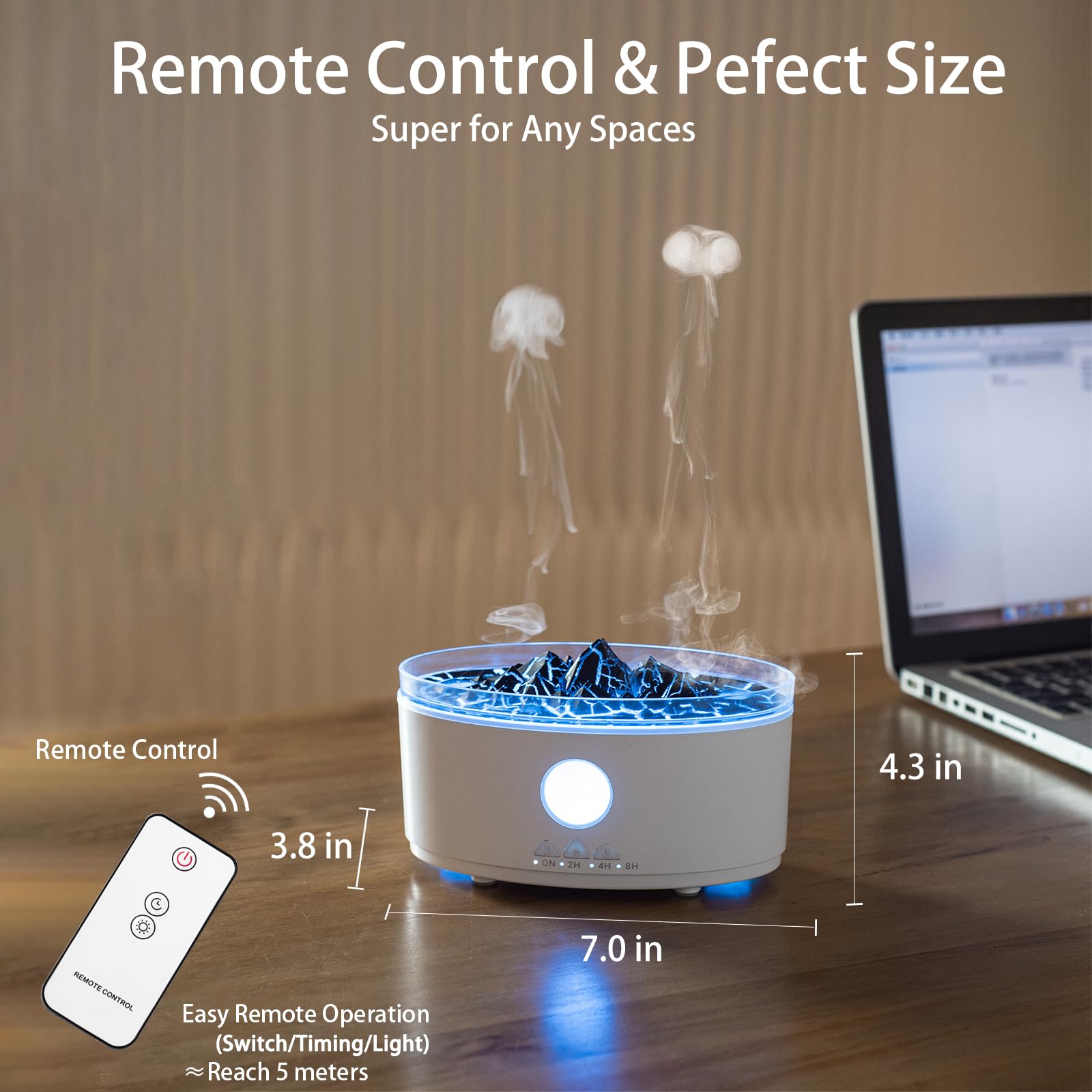 Paxeer Essential Oil Diffuser, 300ml Aromatherapy Diffuser with Remote Control, Auto Shut-Off & Timer - AB Mystery