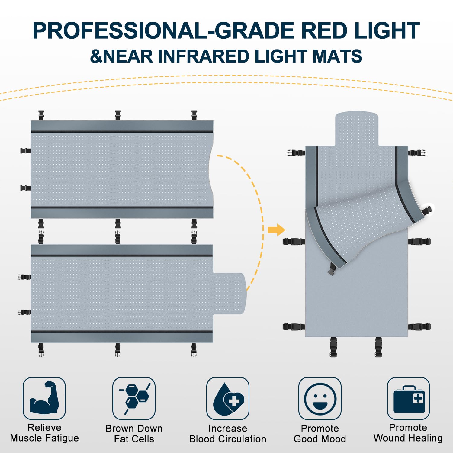 Red Light Therapy for Body - Full Body Red Light Therapy Mat, 71.0x33.30in, 2570Pcs 660nm - AB Mystery