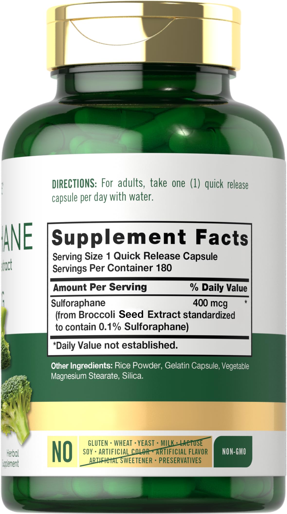 Carlyle Sulforaphane | from Broccoli Seed Extract | 180 Capsules | Traditional Herbal - AB Mystery