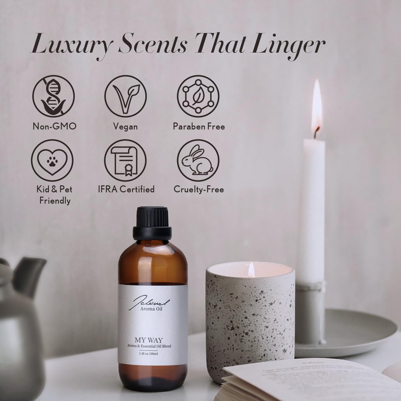 JCLOUD My Way Essential Oil for Diffuser - Hotel Collection Diffuser Oil & Home Luxury Scents – Pure - AB Mystery